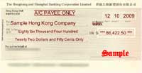 Sample Cheque Printout