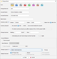 Create Cheque Book